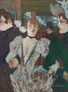 la goulue arrivant au moulin rouge avec deux femmes 1892 Toulouse Lautrec Henri de Peinture à l'huile